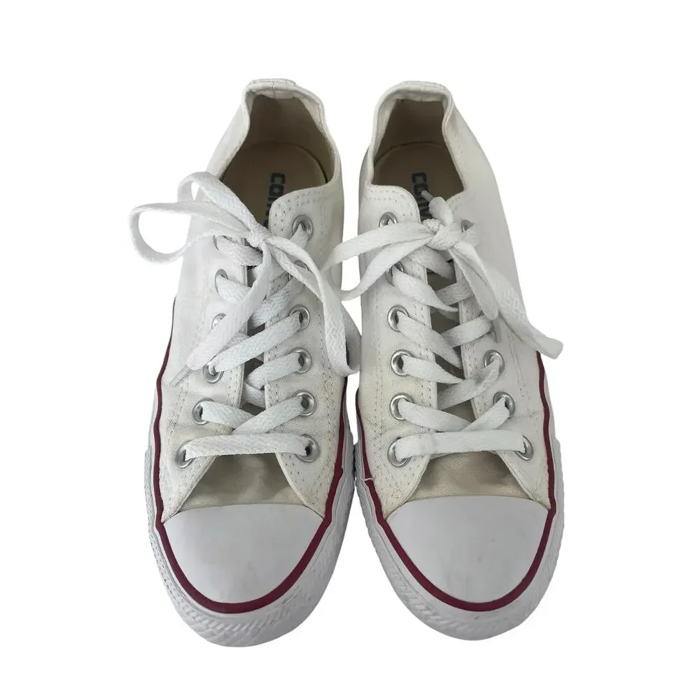 Converse Chuck Taylor All Star Low Top White Sneakers - Youth Size 7